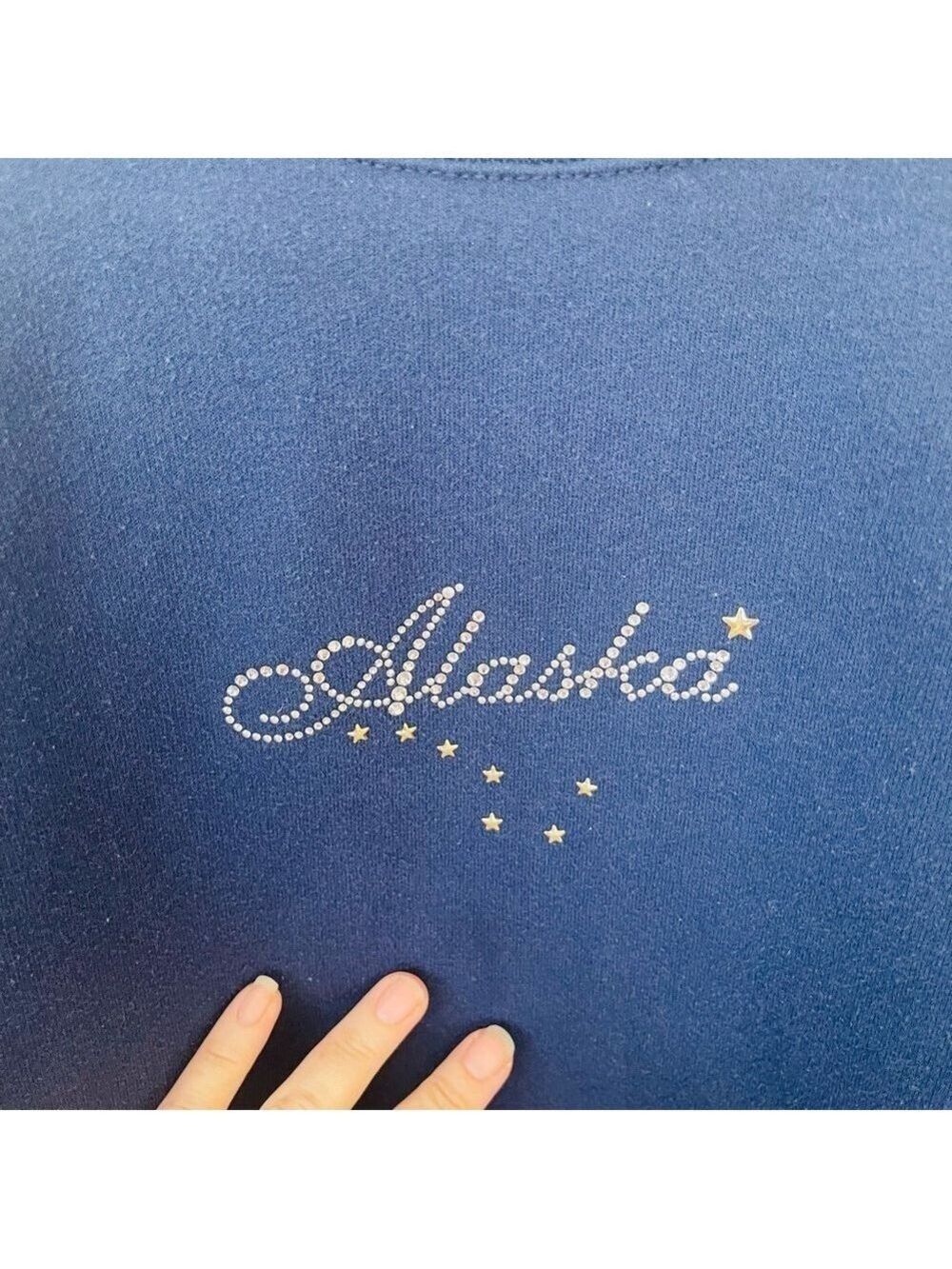 Christine Alexander Women’s Alaska Blue Pullover Sweatshirt Size X-Large - Picture 3 of 4